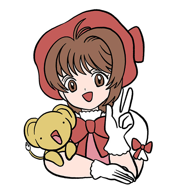 sakura and kero from cardcaptors by doujinka